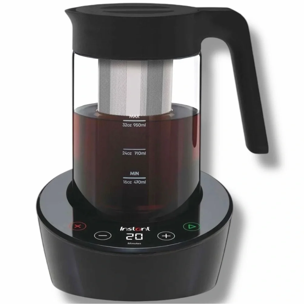 Instant Electric Glass Tea Kettle with Stainless Steel Infuser Auto Brew 950ml - Picture 1 of 11